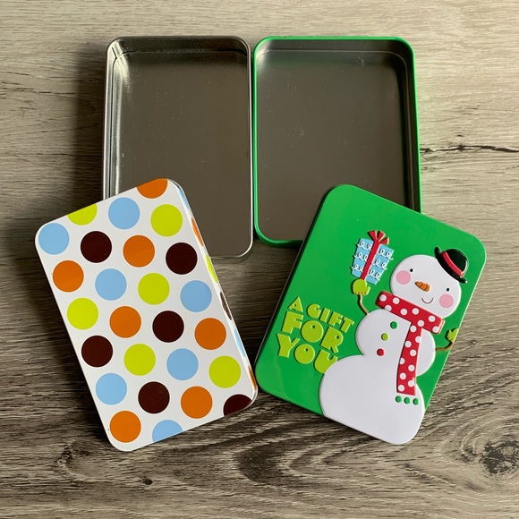 2x Tin Boxes/Cases/Containers, Length4.5โ x Width3.5โ x Height/thickness0.6โ - Picture 2 of 15